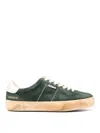 Golden Goose Soul Star Suede Linguetta E Tallone Pelle In Green