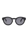 Golden Goose Cameron Panthos Round Frame Sunglasses With Dark Lenses In Black/black