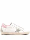 Golden Goose Super-star Used-effect Leather Sneakers With Suede Profiles