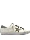 Golden Goose Super-star Sneakers With Lizard Effect Star And Grey Heel Tab