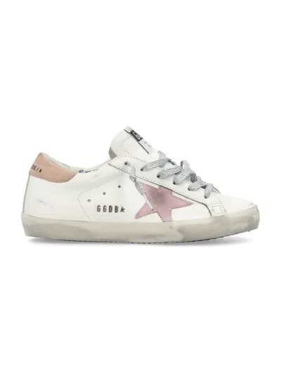 Golden Goose Super-star In White Pink