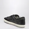 Golden Goose Super Star Black Low Trainer With Rhinestones