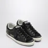 Golden Goose Super-star Black Low Trainer With Rhinestones Women In Animal Print