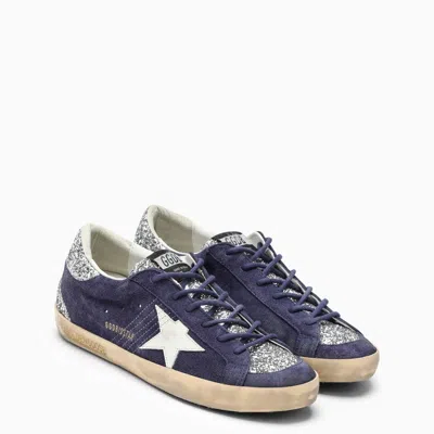 Golden Goose Women's Super-star Blue/silver Trainer Sneaker | Size 36 | Gwf00595f004783