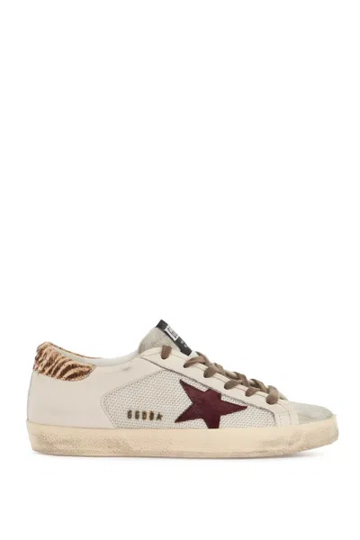 GOLDEN GOOSE SUPER-STAR CANVAS AND LEATHER SNEAKERS