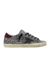 Golden Goose Superstar Glitter Leather Low-top Sneakers In Gray