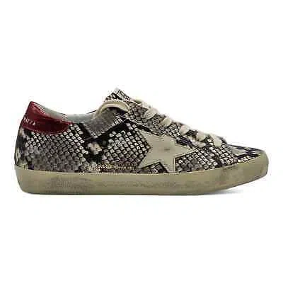 Pre-owned Golden Goose Super Star Classic Python Print Sneakers 38 (8) $685 In White