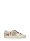 Golden Goose Super-star Distressed Metallic Leather And Suede-trimmed Zebra-print Calf Hair Sneakers
