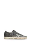 Golden Goose Super-star Classic With List Glitter Upper Toe Tongue And Heel Laminated Star Sneakers Grey In Gray