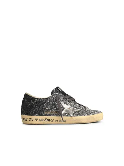 Golden Goose 'super-star Classic' Sneakers In Glitter Leather Blend With Silver Star Women In Multi
