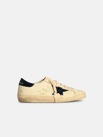 Golden Goose Super-star Classic Sneakers In White Nappa Leather In Beige