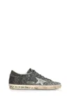 Golden Goose Super-star Classic With List Glitter Upper Toe Tongue And Heel Laminated Star Sneakers Grey In Silver