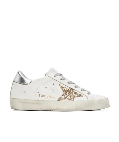 Golden Goose Super-star Classic Strapped Casual Sneakers In White