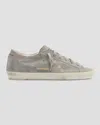 Golden Goose Super Star Classic Suede Sneakers In Silver Sconcegrey