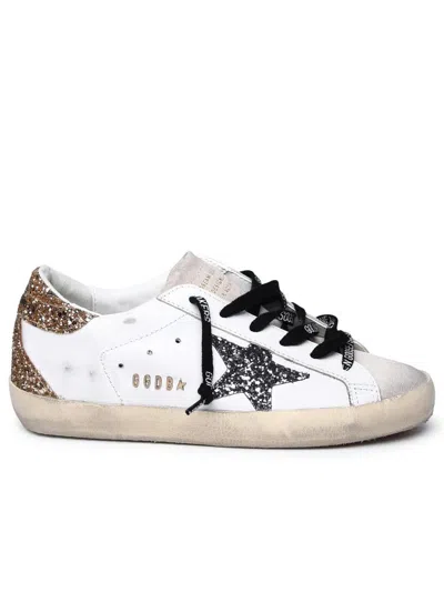 Golden Goose 'super-star Classic' White Leather Sneakers In Red