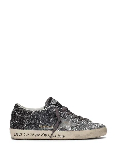 GOLDEN GOOSE SUPER-STAR CLASSIC WITH LIST GLITTER