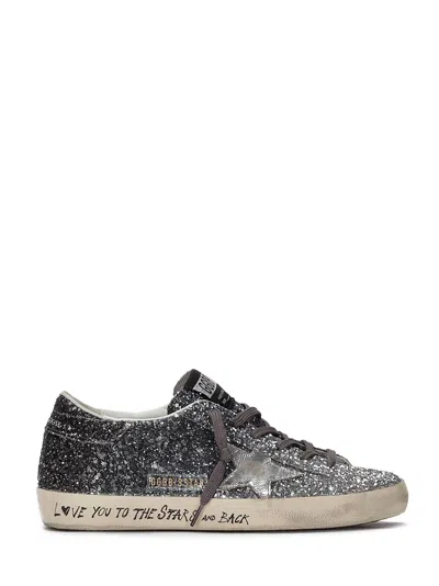 Golden Goose Super-star Classic With List Glitter In Multi