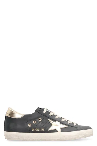 Golden Goose Super-star Classic With List Leathe In Black