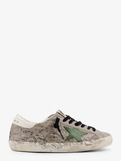 Golden Goose Super Star Classic With List Leather Sneakers In Gray
