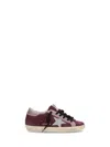 Golden Goose Super-star Classic With List Suede In Madera/twilight Mauve/silver