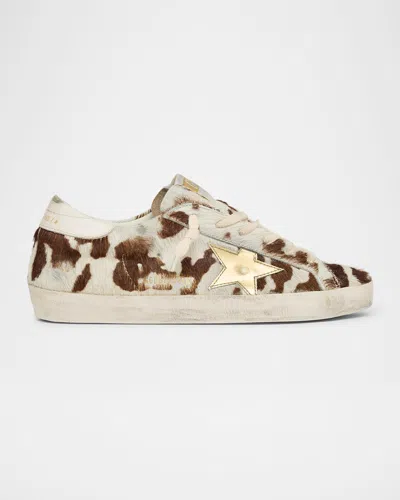 Golden Goose Super-star Cow Horsy Low-top Sneakers In Multi