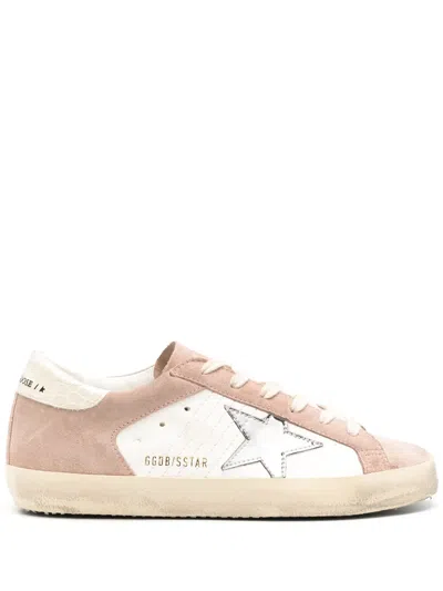 Golden Goose Super-star Distressed-finish Sneakers In 中性色