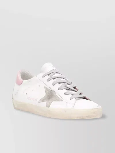 Golden Goose White And Pink Leather Sneakers In Multi