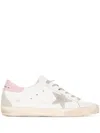 Golden Goose Leather Upper Sneakers With Suede Star Patch In Neutral