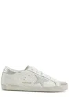 GOLDEN GOOSE SUPER-STAR DISTRESSED LEATHER SNEAKERS