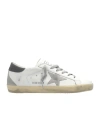 Golden Goose Super-star Distressed Leather Sneakers In White