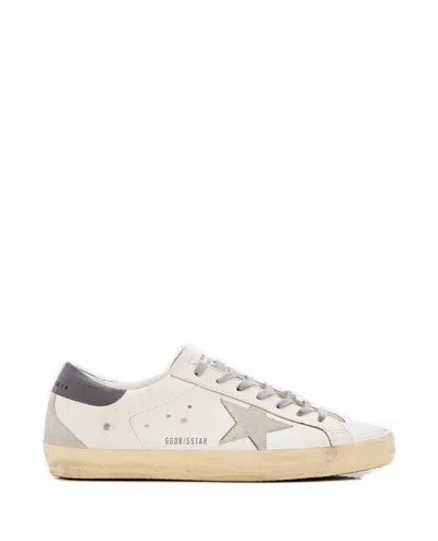 Golden Goose Super-star Distressed Low-top Sneakers In White