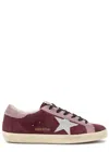 Golden Goose Super-star Classic With List Suede In Burgundy