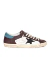 Golden Goose Super Star Double Quarter Leather Sneakers In Multicolor