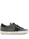 Golden Goose Super-star Crystal-embellished Sneakers In Black