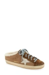Golden Goose Super-star Faux Shearling Lined Mule Sneaker In Brown