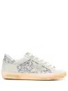 Golden Goose Star Design Suede And Glitter Sneakers In Nude