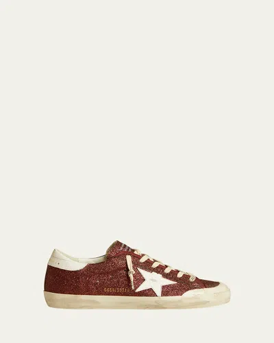Golden Goose Super Star Glitter Leather Low-top Sneakers In Multi