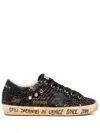 Golden Goose Low Top Sneakers With Eyelet And Star Detail In Black
