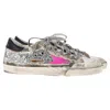 Golden Goose Super-star Glittered Camo Sneakers In Multicolor Canvas In Multi