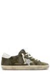 GOLDEN GOOSE SUPER-STAR GLITTERED LACE-UP SNEAKERS