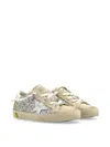 Golden Goose Sneakers Super-star In Glitter Con Stella E Talloncino In Pelle In Multi