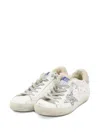 Golden Goose Super-star Glittered-star Shearling-lining Sneakers In Multi