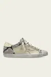 Golden Goose Super-star Grey Python Leather Sneaker In Multi