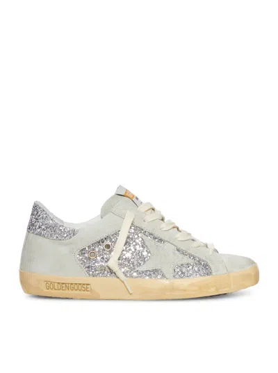 GOLDEN GOOSE SUPER-STAR IN SUEDE WITH GLITTER DETAIL