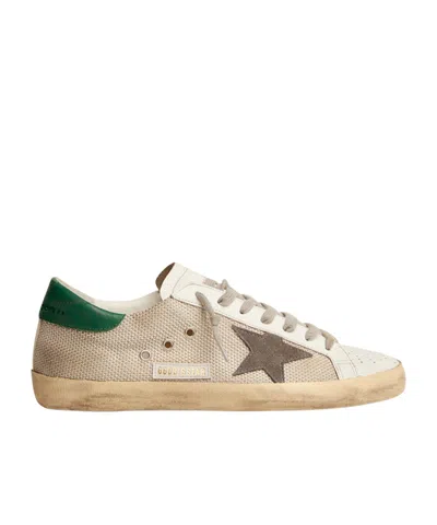 Golden Goose Superstar White Low-top Sneaker With Star Patch On The Side And Lettering Logo In Leather Man