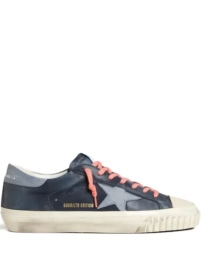 Golden Goose Super-star Lace-up Sneakers In Blue