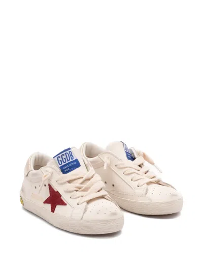 Golden Goose Kids' Super-star Lace-up Sneakers In Neutral