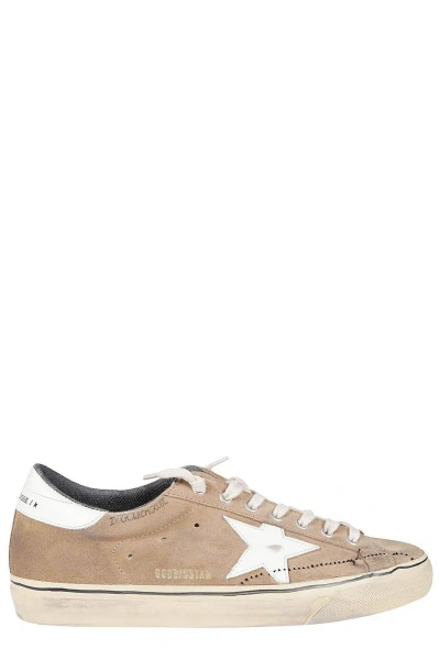 Golden Goose Super Star Lace-up Sneakers In Tabacco/white