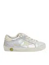 Golden Goose Super Star Laminated Upper Leather Star And Heel In Silver