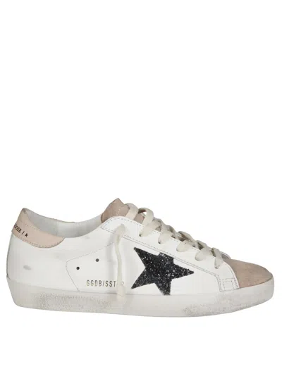 Golden Goose Super Star Leather Glitter Low-top Sneakers In White